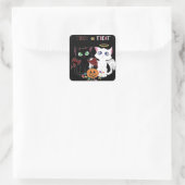 Trick oder Treat Kittens Quadratischer Aufkleber (Tasche)