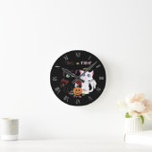 Trick oder Treat Kittens Runde Wanduhr (Zuhause)