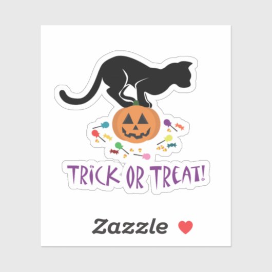 Trick oder Treat Kitty Aufkleber (Blatt)