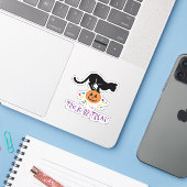 Trick oder Treat Kitty Aufkleber (Laptop mit iPhone)