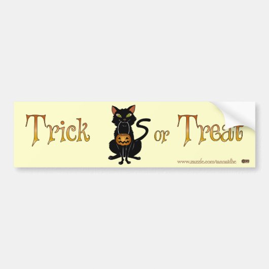 Trick oder Treat Kitty Autoaufkleber (Vorne)