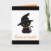Trick oder Treat Kitty Faltkarte Karte (Vorderseite)