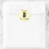 Trick oder Treat Kitty Runder Aufkleber (Tasche)