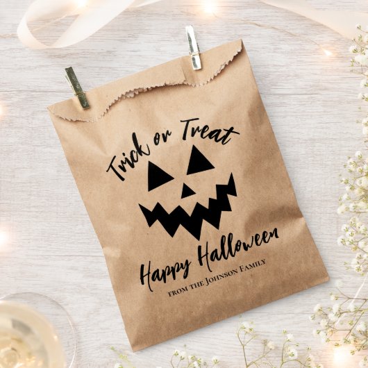 Trick oder Treat Kürbislaterne Happy Halloween Geschenktütchen (Ausgeschnitten)