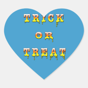 Trick oder Treat (Maisbonbons) Herz-Aufkleber