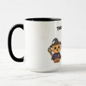 Trick oder Treat Meow Halloween Katzen Tasse (Links)