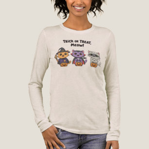 Trick oder Treat Meow Halloween Katzen Tri-Blend Shirt