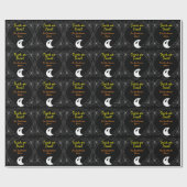 Trick oder Treat Minimalistisch Ghost Halloween Fa Geschenkpapier (Flach)