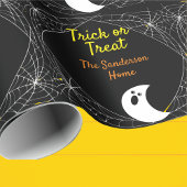 Trick oder Treat Minimalistisch Ghost Halloween Fa Geschenkpapier