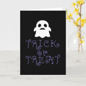 Trick oder Treat mit einem Niedlichen Geist - Hall Karte (Gelbe Blume)