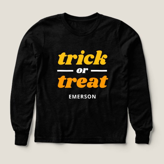 Trick oder Treat Mit Monogramm Halloween (Design Vorderseite)