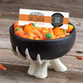 Trick oder Treat Modern Happy Halloween Vielen Dan Mini Visitenkarte