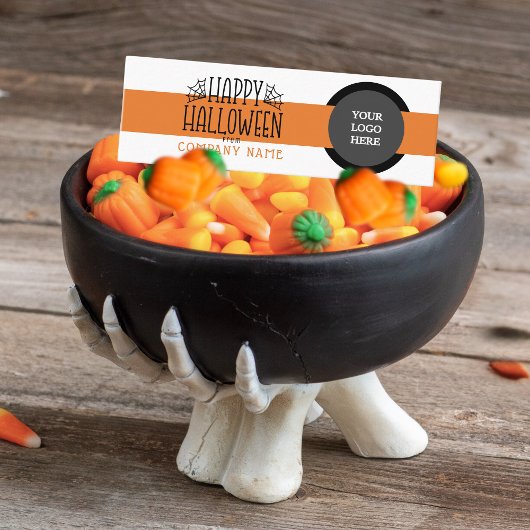 Trick oder Treat Modern Happy Halloween Vielen Dan Mini Visitenkarte