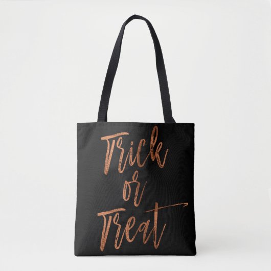 Trick oder Treat Moderne Halloween Candy Bag Tasche (Vorderseite)