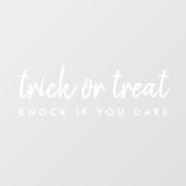 Trick oder Treat | Moderne Halloween-Tür Fensteraufkleber (Blatt)