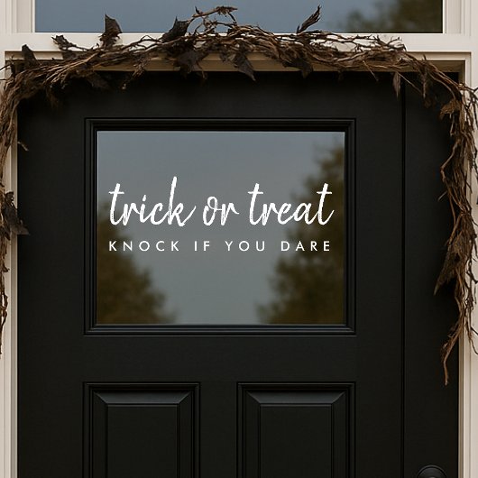 Trick oder Treat | Moderne Halloween-Tür Fensteraufkleber