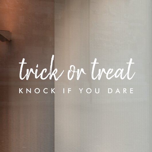 Trick oder Treat | Moderne Halloween-Tür Fensteraufkleber