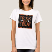 Trick oder Treat Moderne Skripte Womens Halloween T-Shirt (Vorderseite)