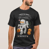 Trick oder Treat Mummy Nähen und Knittern Hallowee T-Shirt (Vorderseite)