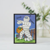 Trick oder Treat Mummy Postcard Postkarte (Stehend Vorderseite)