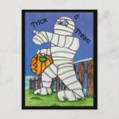 Trick oder Treat Mummy Postcard Postkarte (Vorderseite)