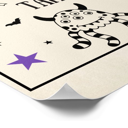 Trick oder Treat nehmen Sie nur ein Porsche Süßigk Poster (Ecke)