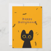 Trick oder Treat | Niedlich Black Cat Halloween Einladung (Rückseite)