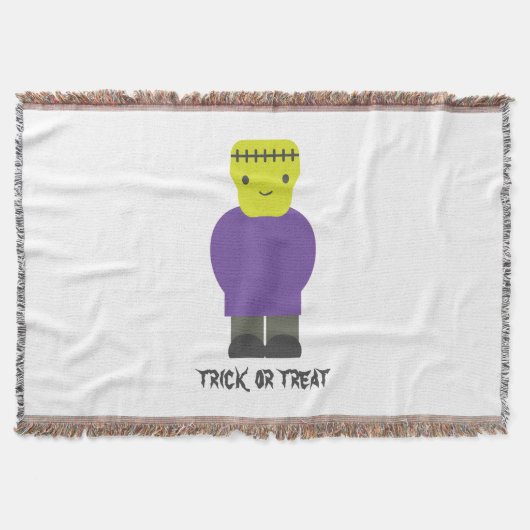 Trick oder Treat - Niedlich Frankenstein Decke (Vorderseite)