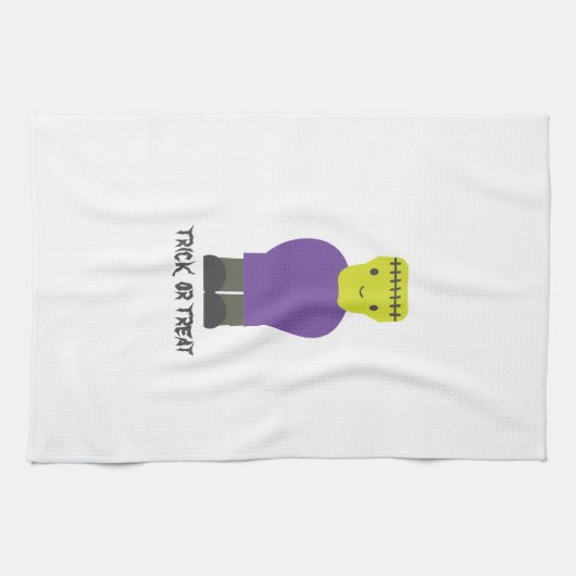 Trick oder Treat - Niedlich Frankenstein Handtuch (Horizontal)