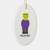 Trick oder Treat - Niedlich Frankenstein Keramikornament (Rechts)