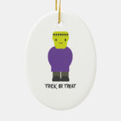 Trick oder Treat - Niedlich Frankenstein Keramikornament (Hinten)
