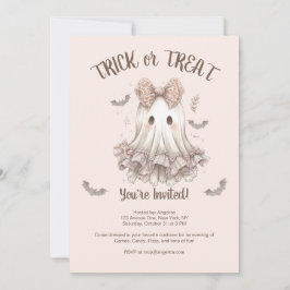 Trick oder Treat Niedlich Ghost Girl Halloween-Par Einladung