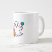 Trick oder Treat Niedlich Ghost Jumbo-Tasse (Vorderseite Rechts)