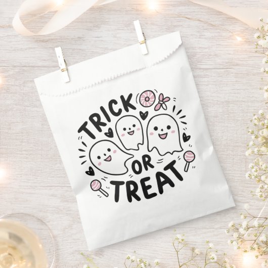 Trick oder Treat Niedlich Ghost Leckerei Bag Geschenktütchen (Ausgeschnitten)