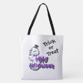 Trick oder Treat Niedlich Ghost Tasche (Vorderseite)