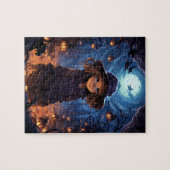 Trick oder Treat Niedlich Girl Halloween Puzzle (Horizontal)