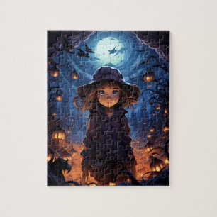 Trick oder Treat Niedlich Girl Halloween Puzzle