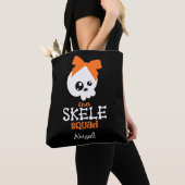 Trick oder Treat Niedlich Orange Skeleton Hallowee Tasche (Von Nahem)