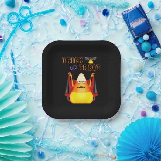 Trick oder Treat Niedlich Vampire Candy Mais Hallo Pappteller (Party)