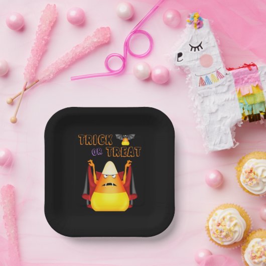 Trick oder Treat Niedlich Vampire Candy Mais Hallo Pappteller (Party)