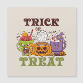 Trick oder Treat - Niedliche Halloween-Kaffeepause Magnetkarte (Vorderseite)
