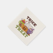 Trick oder Treat - Niedliche Halloween-Kaffeepause Serviette (Ecke)