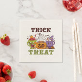 Trick oder Treat - Niedliche Halloween-Kaffeepause Serviette (Beispiel)