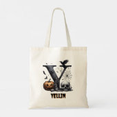 Trick oder Treat Niedliche Halloween-Süßigkeitster Tragetasche (Rückseite)