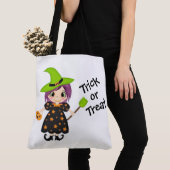 Trick oder Treat Niedliche Hexe Tasche (Von Nahem)