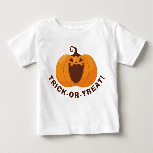 Trick oder Treat Niedlichen Halloween Orange Pumpk Baby T-shirt (Vorderseite)
