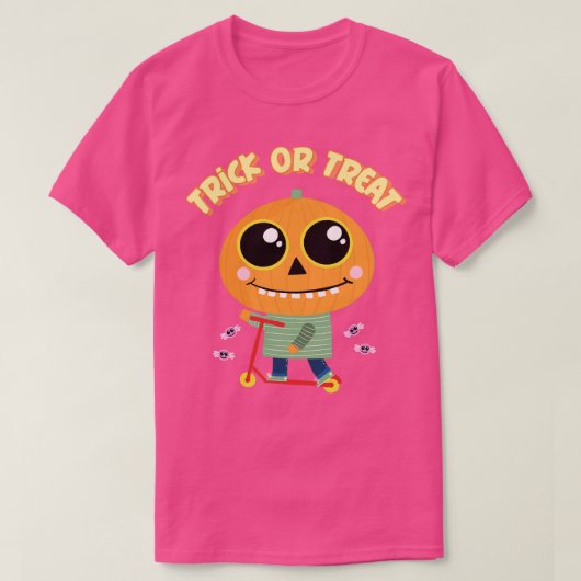 Trick oder Treat Niedlichen Pumpkin Boy Halloween T-Shirt (Design vorne)
