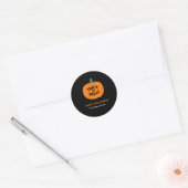 Trick oder Treat Niedlichen Pumpkin Halloween Stic Runder Aufkleber (Umschlag)
