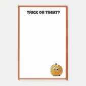 Trick oder Treat Niedlicher Halloween Pumpkin-Cart Post-it Klebezettel (Vorderseite)