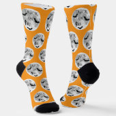 Trick oder Treat Niedliches Halloween-Design Socken (Gewinkelt)